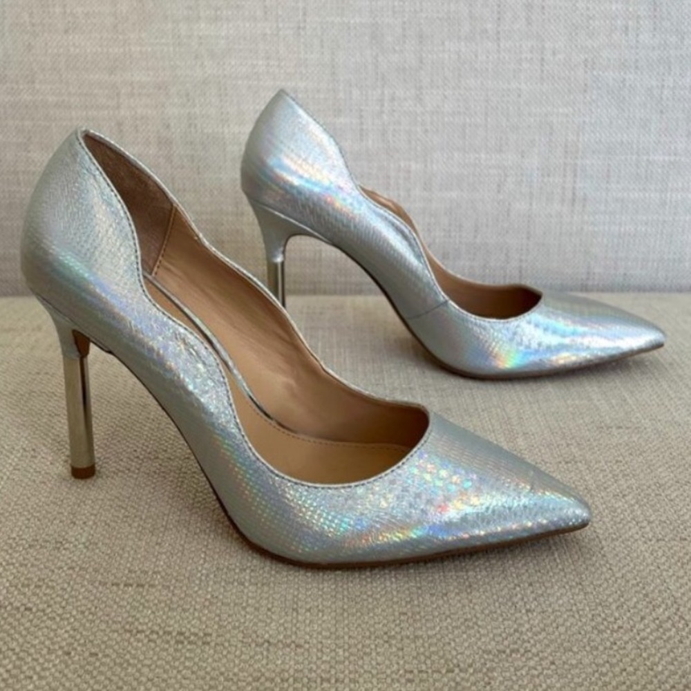 Badgley Mischka Jewel Riley Iridescent High Heels Pumps Size: 6 - Picture 10 of 14